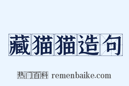 藏猫猫造句是什么意思的图片